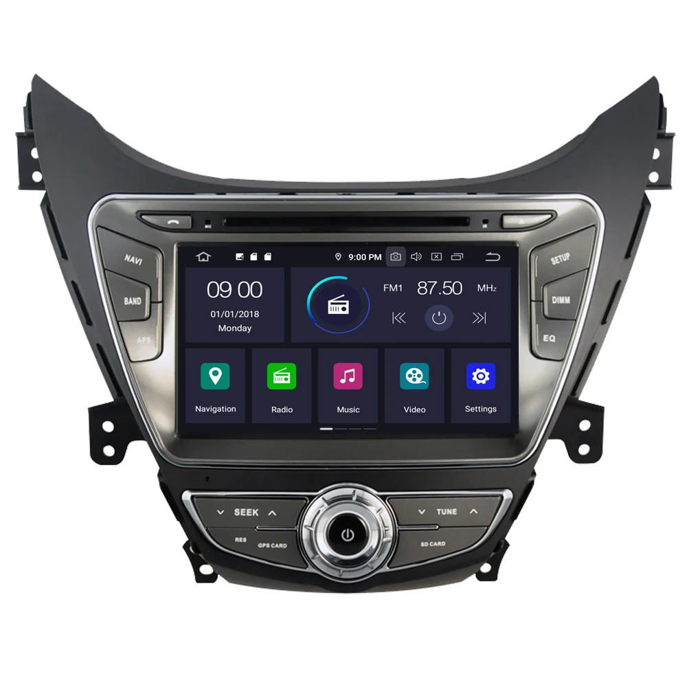 Автомобильное Радио Стерео Для Hyundai Elantra Avante i35 2010-2013 Android 10,0 Восьмиядерный Авторадио GPS Навигация Мультимедиа CarPlay Изображение 1