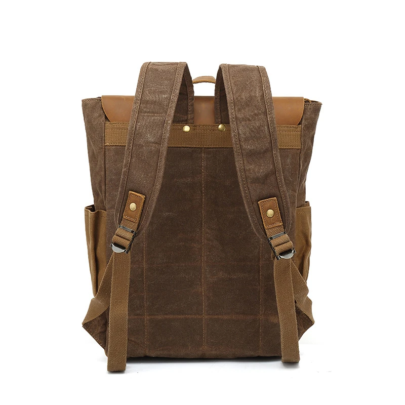 Мужской рюкзак из натуральной кожи, школьные сумки большой емкости для подростка, водонепроницаемый рюкзак для ноутбука для путешествий на открытом воздухе JYY245 Изображение 2