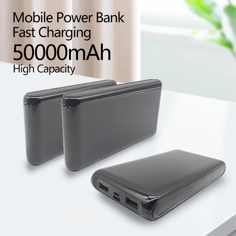 Портативный внешний аккумулятор емкостью 50000mAh, быстрая зарядка PD 22,5 Вт, для портативного зарядного устройства iPhone Power Bank Изображение 0