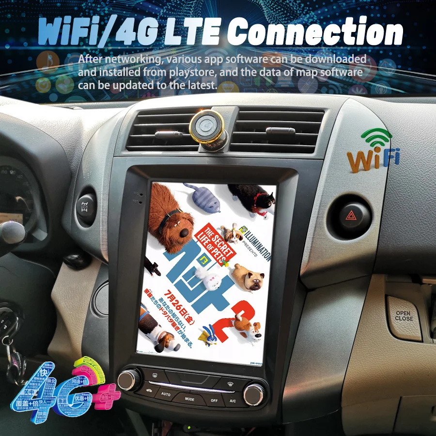 Автомагнитола 256 ГБ с экраном Android Carplay для Toyota RAV4 Rav 4 2005-2013 Мультимедийный видеоплеер Навигация GPS 4G DSP головное устройство Изображение 3