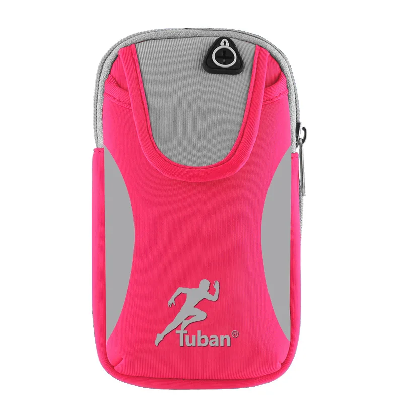 Многофункциональный открытый держатель для ключей для телефона с отверстием для наушников, мужская спортивная сумка для бега трусцой для iPhone X 8 7Plus 6s Изображение 2
