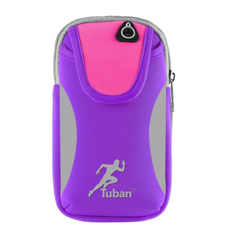 Многофункциональный открытый держатель для ключей для телефона с отверстием для наушников, мужская спортивная сумка для бега трусцой для iPhone X 8 7Plus 6s Изображение 3