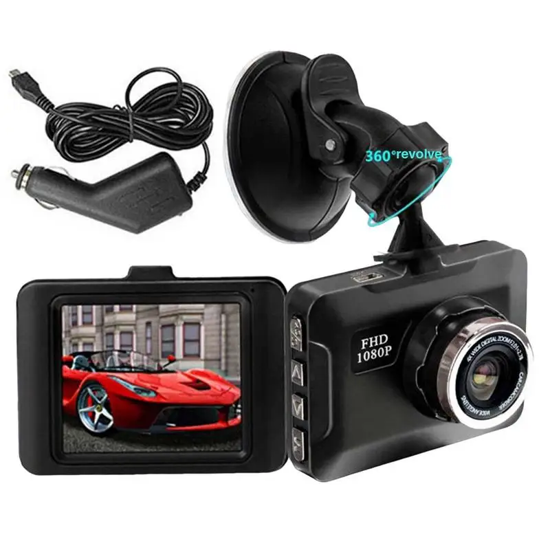 Автомобильная Регистраторная Камера 1080P Full HD Видеорегистратор Для Вождения Встроенный G-Сенсор 2-Дюймовый Экран Ночного Видения Широкоугольная Камера 24-Часового Режима Парковки Изображение 0