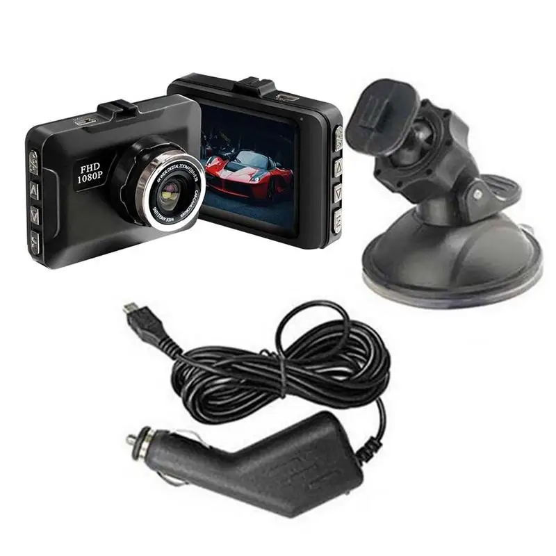 Автомобильная Регистраторная Камера 1080P Full HD Видеорегистратор Для Вождения Встроенный G-Сенсор 2-Дюймовый Экран Ночного Видения Широкоугольная Камера 24-Часового Режима Парковки Изображение 3