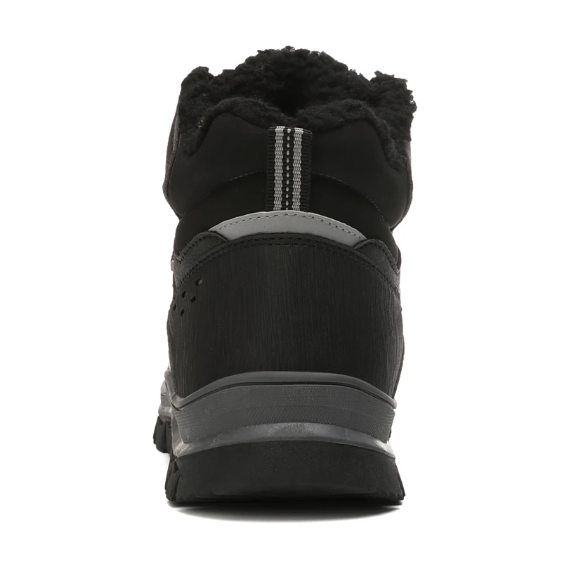 Мужская походная обувь Зимние кожаные плюшевые зимние ботинки с высокими щиколотками Уличная обувь для прогулок Горные спортивные ботинки для скалолазания Изображение 3