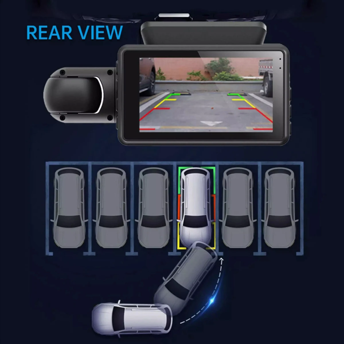 Видеорегистратор Mini 3 HD Dvr для вождения автомобиля, IPS 24-часовая парковочная HD-камера Изображение 2