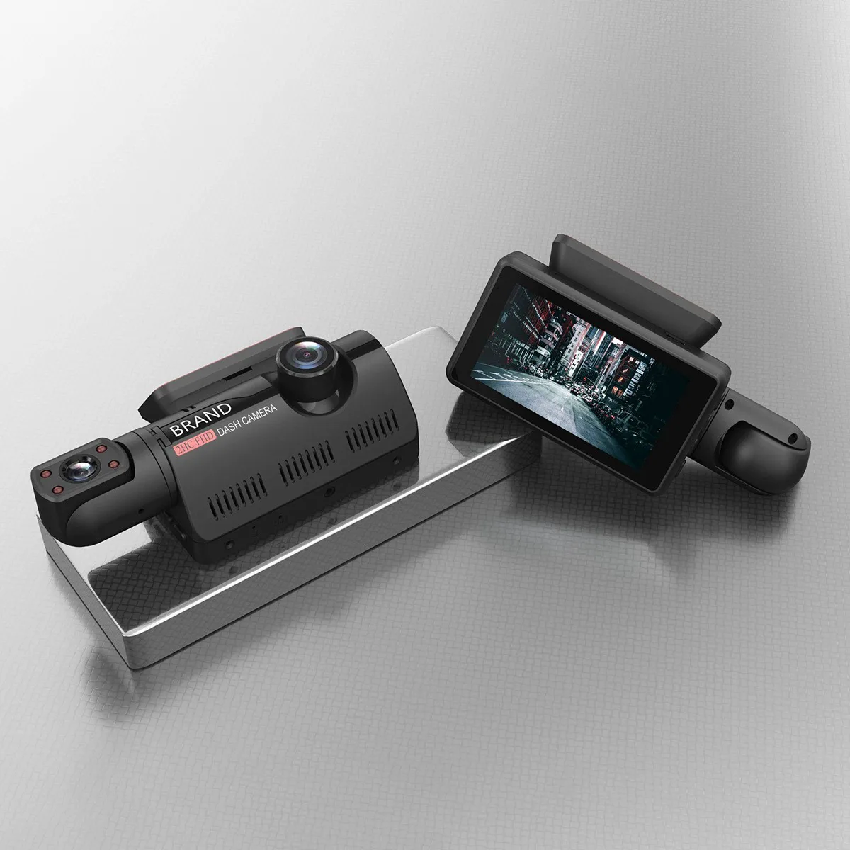 Видеорегистратор Mini 3 HD Dvr для вождения автомобиля, IPS 24-часовая парковочная HD-камера Изображение 4