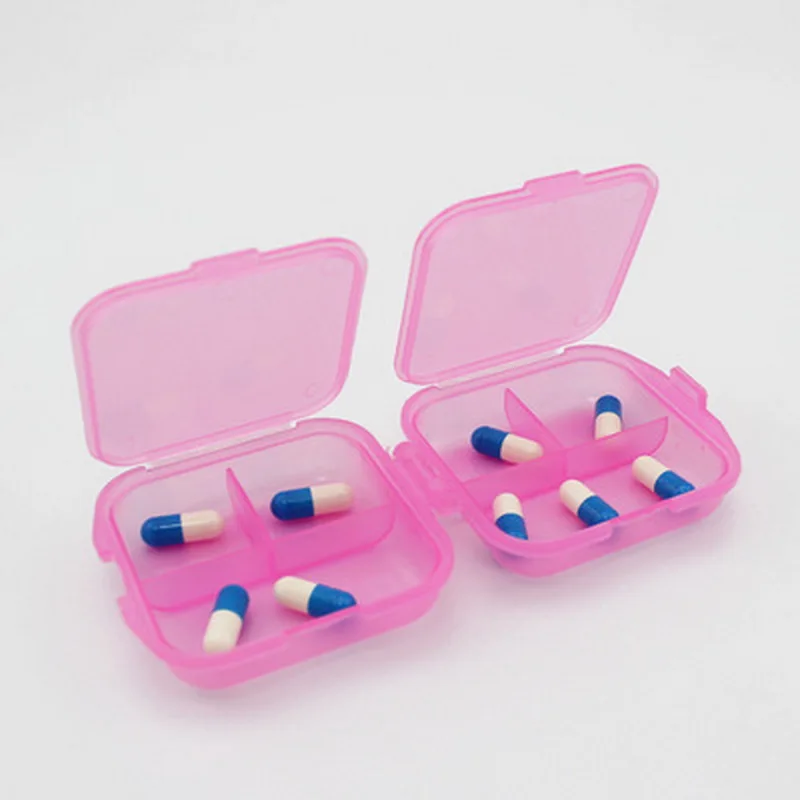 ems или dhl 200шт Складной дорожный портативный 2-слойный 6-комнатный Витаминный набор для лекарств, коробка для таблеток, футляр-органайзер, контейнер для таблеток, коробки для таблеток Изображение 0