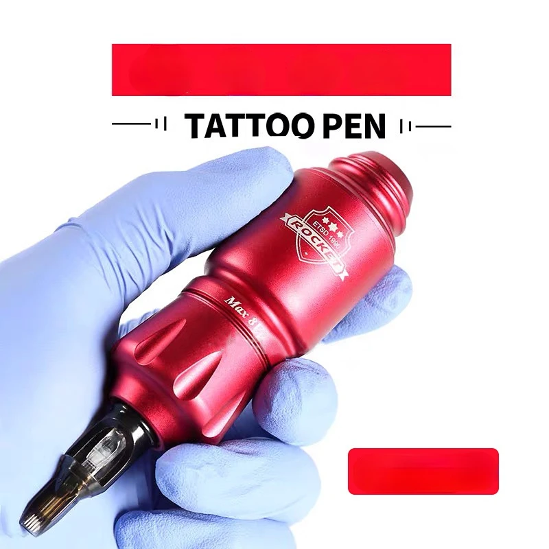 Ручка с перезаряжаемой батареей Type-C, высококачественная татуировка Rocket Tattoo, короткая татуировка, беспроводное питание, разъем RCA, Оборудование для тату-машинки Изображение 0