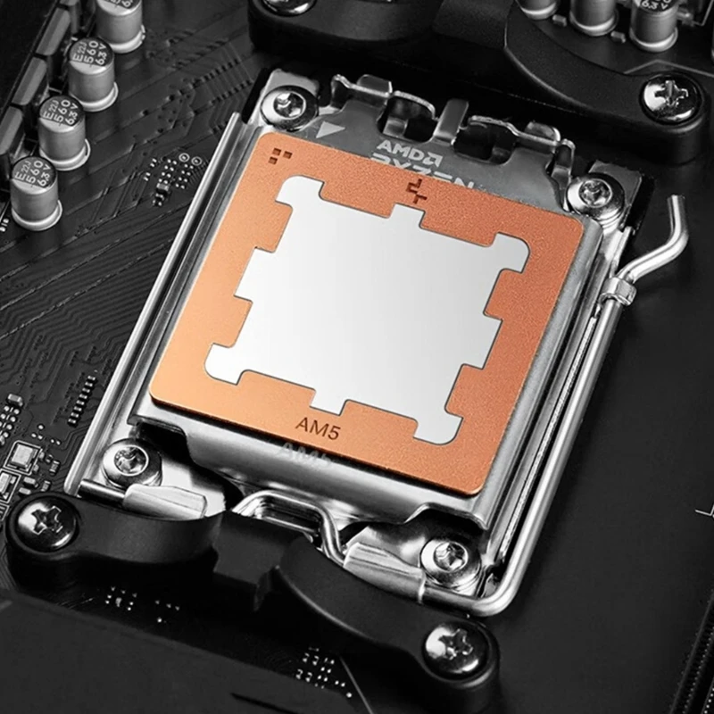 Полностью установленная медная пластина контактной рамки процессора AM5 для AMD 7950X, 7900X, 7700X, 7600X X6HA Изображение 1