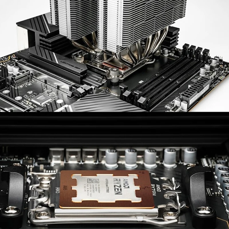 Полностью установленная медная пластина контактной рамки процессора AM5 для AMD 7950X, 7900X, 7700X, 7600X X6HA Изображение 3