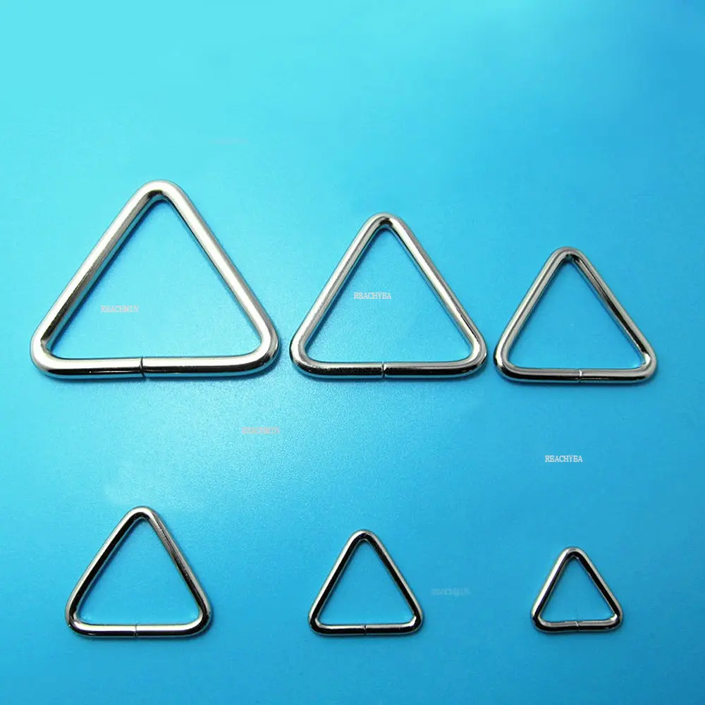 2шт Треугольные кольца для сумки с открытой петлей, Металлические пряжки, Фурнитура для тесьмы, 16 мм, 20 мм, 25 мм, 32 мм, 38 мм, 50 мм Изображение 0