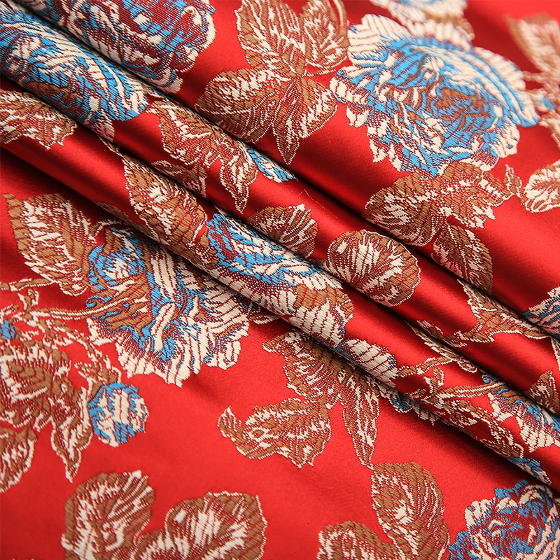 Высококачественная парчовая ткань Дамасский жаккард Одежда для костюмов Обивка мебели занавески для одежды своими руками Материал для одежды по метрам Изображение 0