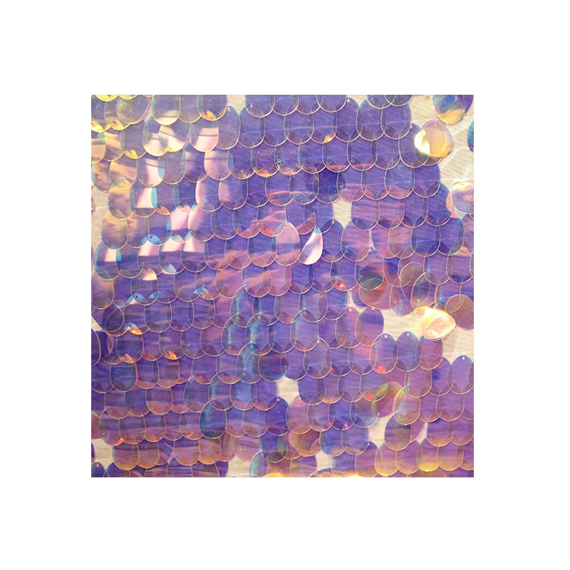 Креативная Чешуйчатая Русалка с крупными блестками, преувеличивающими дизайнерскую ткань, Лазерная Фантазийная сетчатая ткань для платья Изображение 4