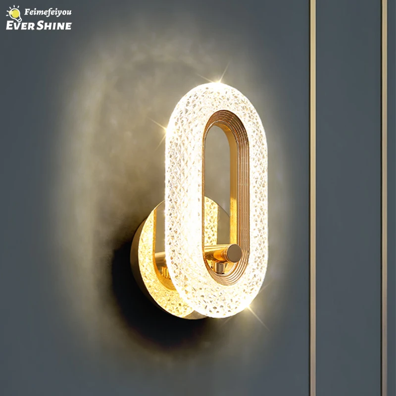 Скандинавский светодиодный настенный светильник Внутреннее освещение для дома, прикроватные лампы, украшение спальни, гостиной, роскошное современное настенное бра Изображение 0