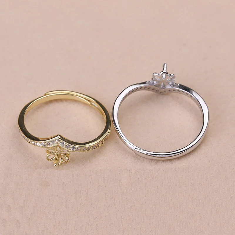 Кольцо из стерлингового серебра 925 пробы с жемчужиной 6-7 мм, свободный размер кольца, 4 цвета на выбор, украшения для пальцев в форме глаз Изображение 1
