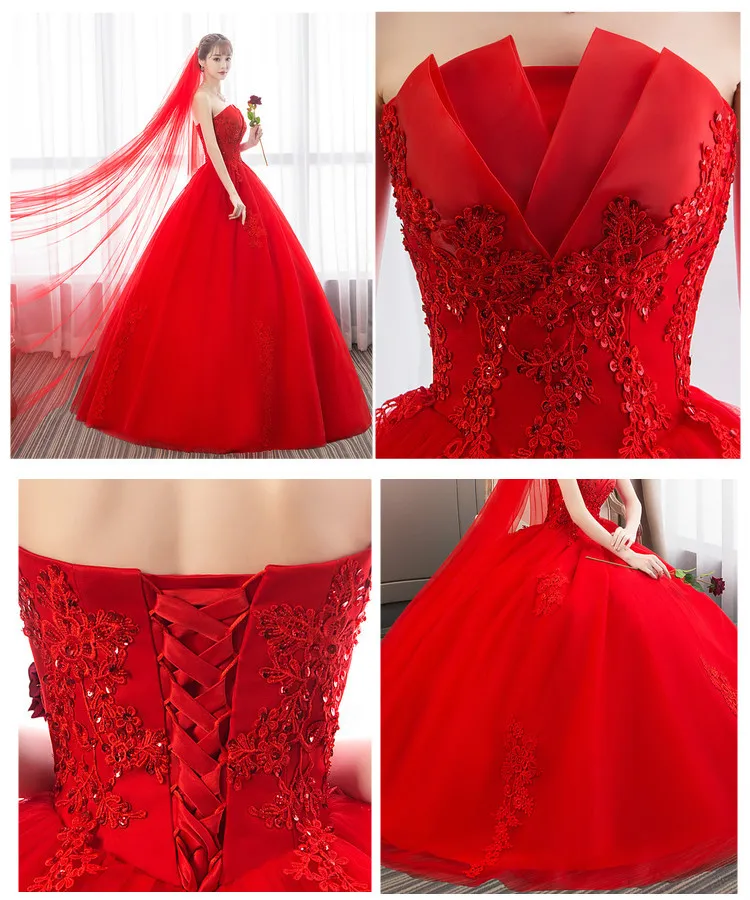 Свадебное Платье 2023 New Red Bride Princess Dream Bud Топ-труба Весна-Лето С Высокой Талией Для Беременных Женщин Изображение 4