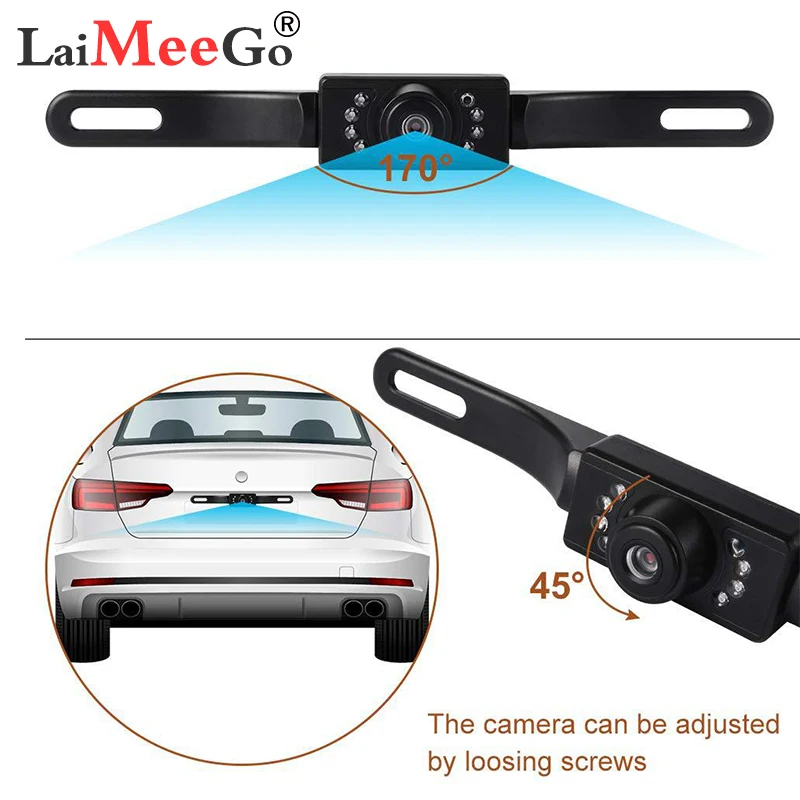 Автомобильная камера заднего вида Auto поставляет беспроводную ИК-камеру ночного видения заднего вида в рамке номерного знака ЕС, водонепроницаемую камеру в автомобиле Изображение 0