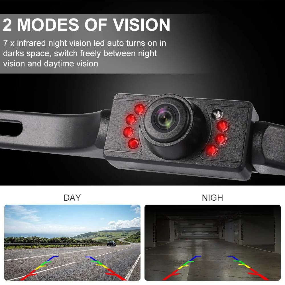Автомобильная камера заднего вида Auto поставляет беспроводную ИК-камеру ночного видения заднего вида в рамке номерного знака ЕС, водонепроницаемую камеру в автомобиле Изображение 4
