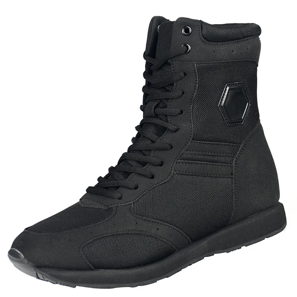 Уличные сверхлегкие военные тактические ботинки для пустыни с высоким верхом, легкие дышащие черные армейские ботинки, пригодные для носки походные ботинки Изображение 0