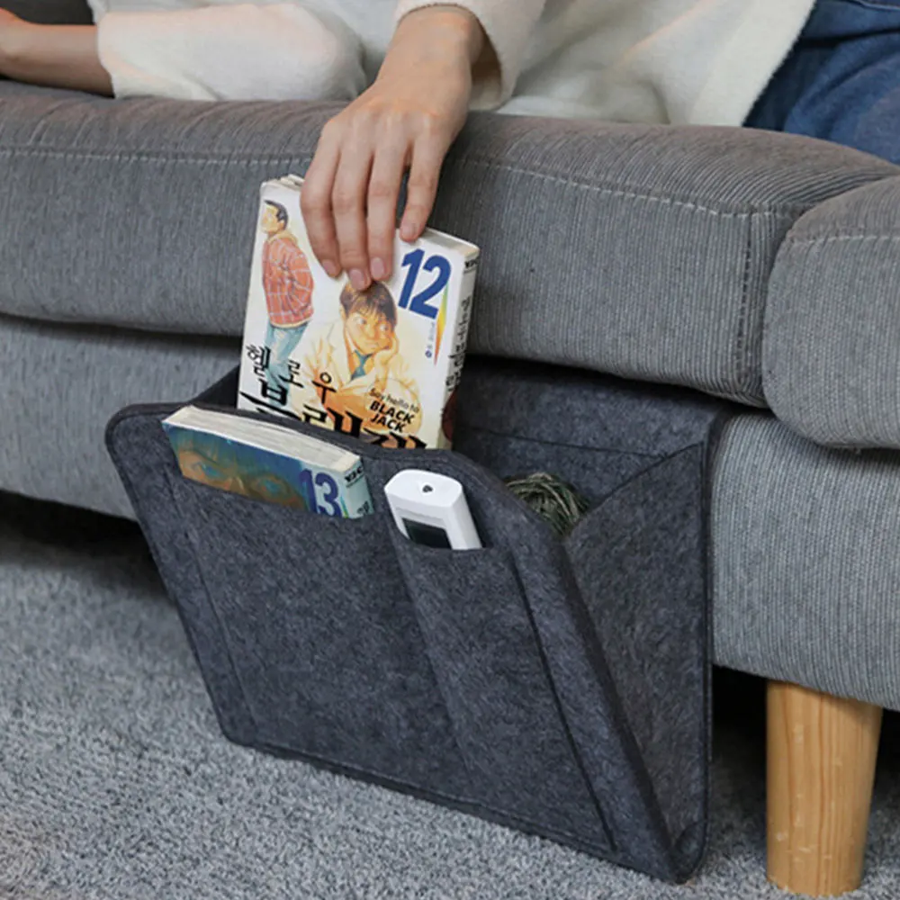 Тумбочка-Органайзер Противоскользящая сумка для тумбочки Сбоку дивана Подвесной Диван Для хранения сумок-держателей для кровати с дистанционным управлением Изображение 0