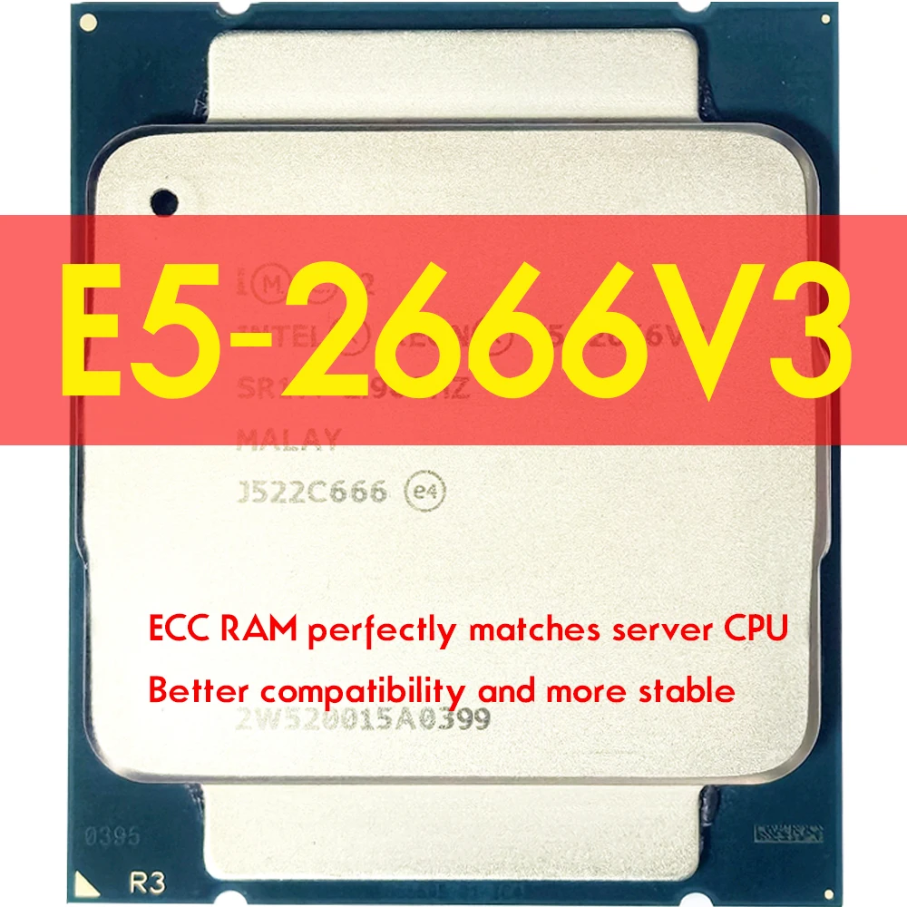 Материнская плата Atermiter X99 D4 DDR4 в комплекте с процессором Xeon E5 2666 V3 LGA2011-3 2шт X 8 ГБ = 16 ГБ 3200 МГц Оперативной памяти DDR4 PC4 REG ECC Изображение 2