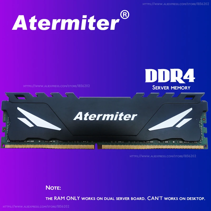 Материнская плата Atermiter X99 D4 DDR4 в комплекте с процессором Xeon E5 2666 V3 LGA2011-3 2шт X 8 ГБ = 16 ГБ 3200 МГц Оперативной памяти DDR4 PC4 REG ECC Изображение 3