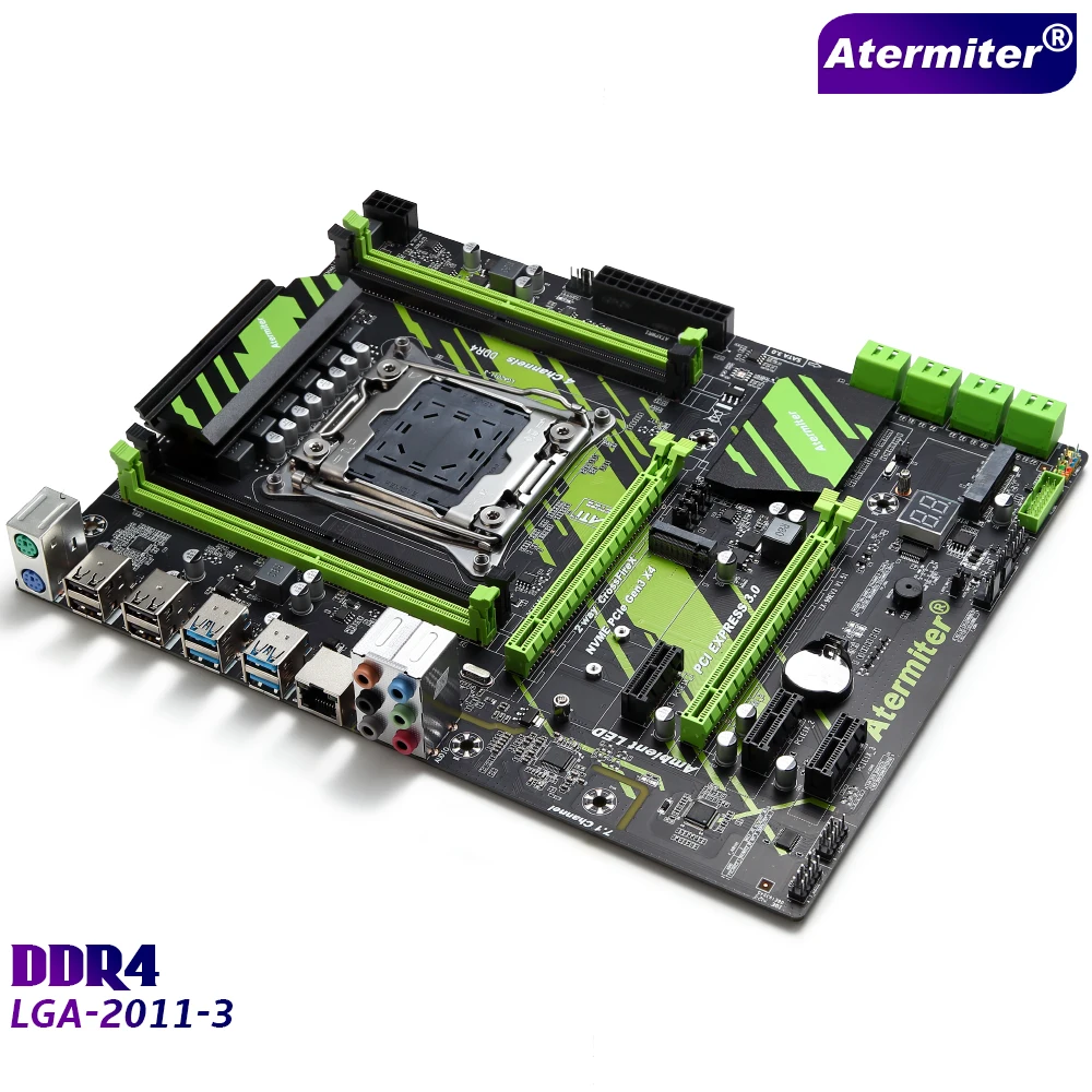 Материнская плата Atermiter X99 D4 DDR4 в комплекте с процессором Xeon E5 2666 V3 LGA2011-3 2шт X 8 ГБ = 16 ГБ 3200 МГц Оперативной памяти DDR4 PC4 REG ECC Изображение 4