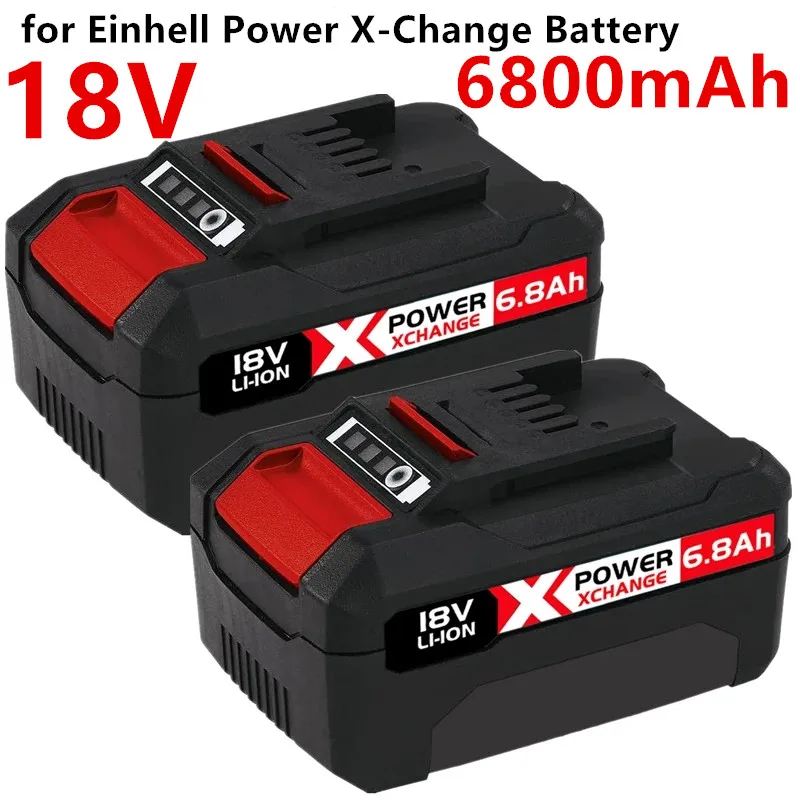 Замена X-Change 6800 мАч для аккумулятора Einhell Power X-Change Совместим со всеми батареями Einhell Tools 18 В со светодиодным дисплеем Изображение 0