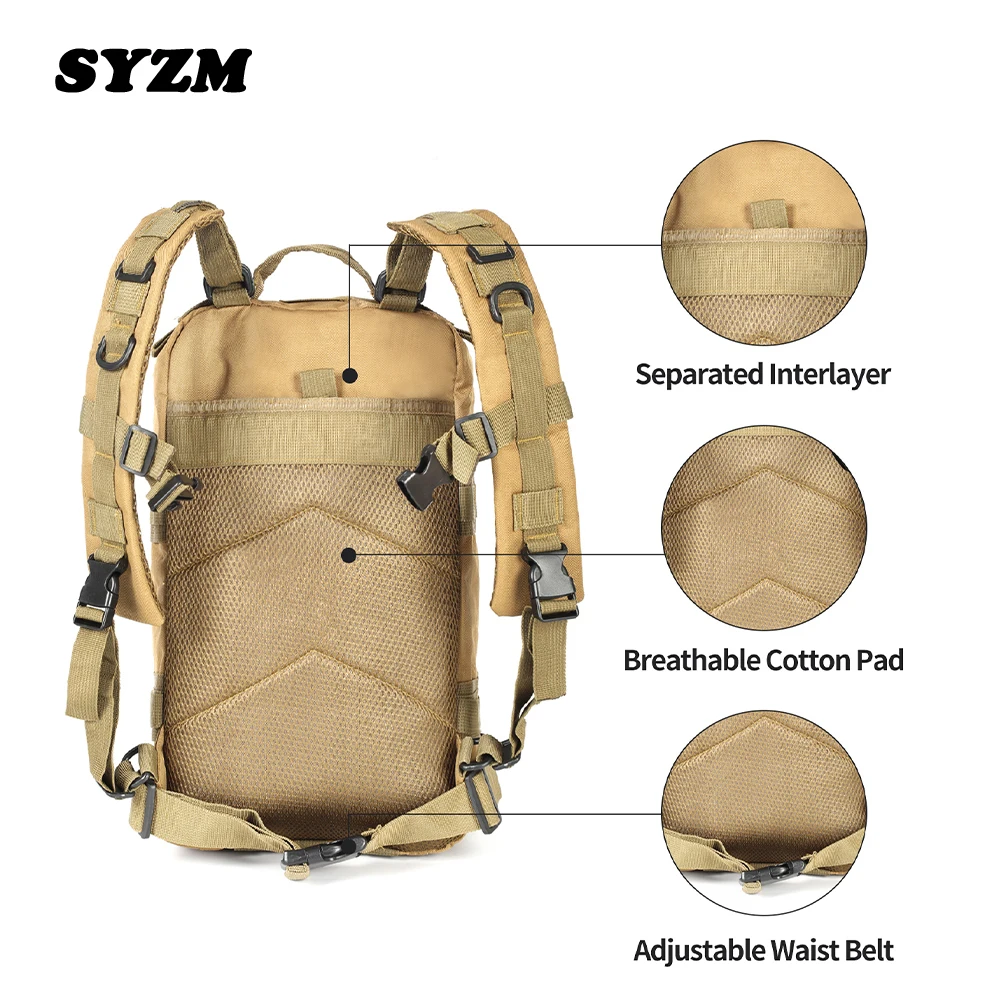 SYZM 50L / 30L Водонепроницаемый Тактический рюкзак, нейлоновые военные рюкзаки, Походная сумка для кемпинга, Походный рюкзак для рыбалки, охоты Изображение 1