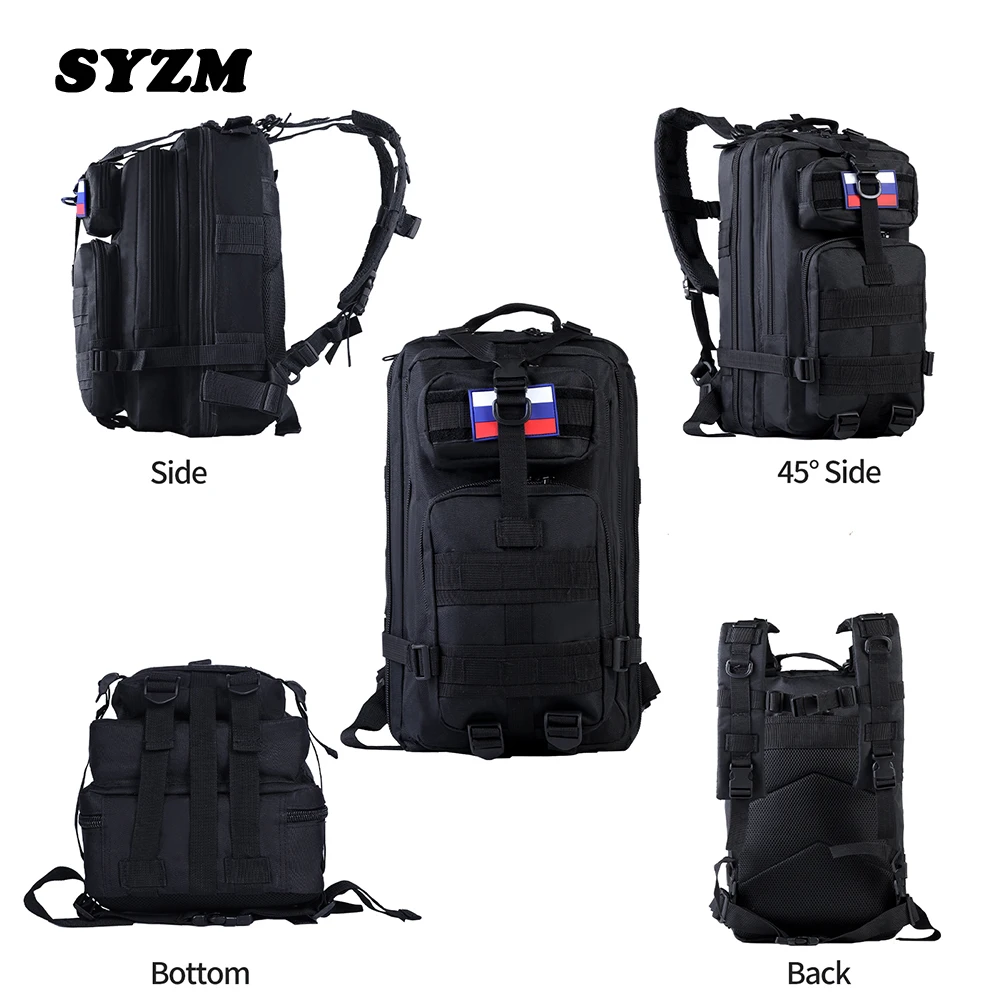 SYZM 50L / 30L Водонепроницаемый Тактический рюкзак, нейлоновые военные рюкзаки, Походная сумка для кемпинга, Походный рюкзак для рыбалки, охоты Изображение 3