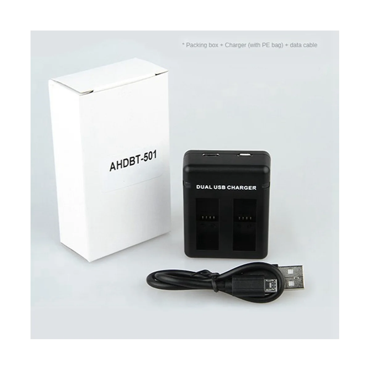 Двухпортовое зарядное устройство AHDBT-501 для Hero 5 6 7 8 HERO5 Black Cam Изображение 0