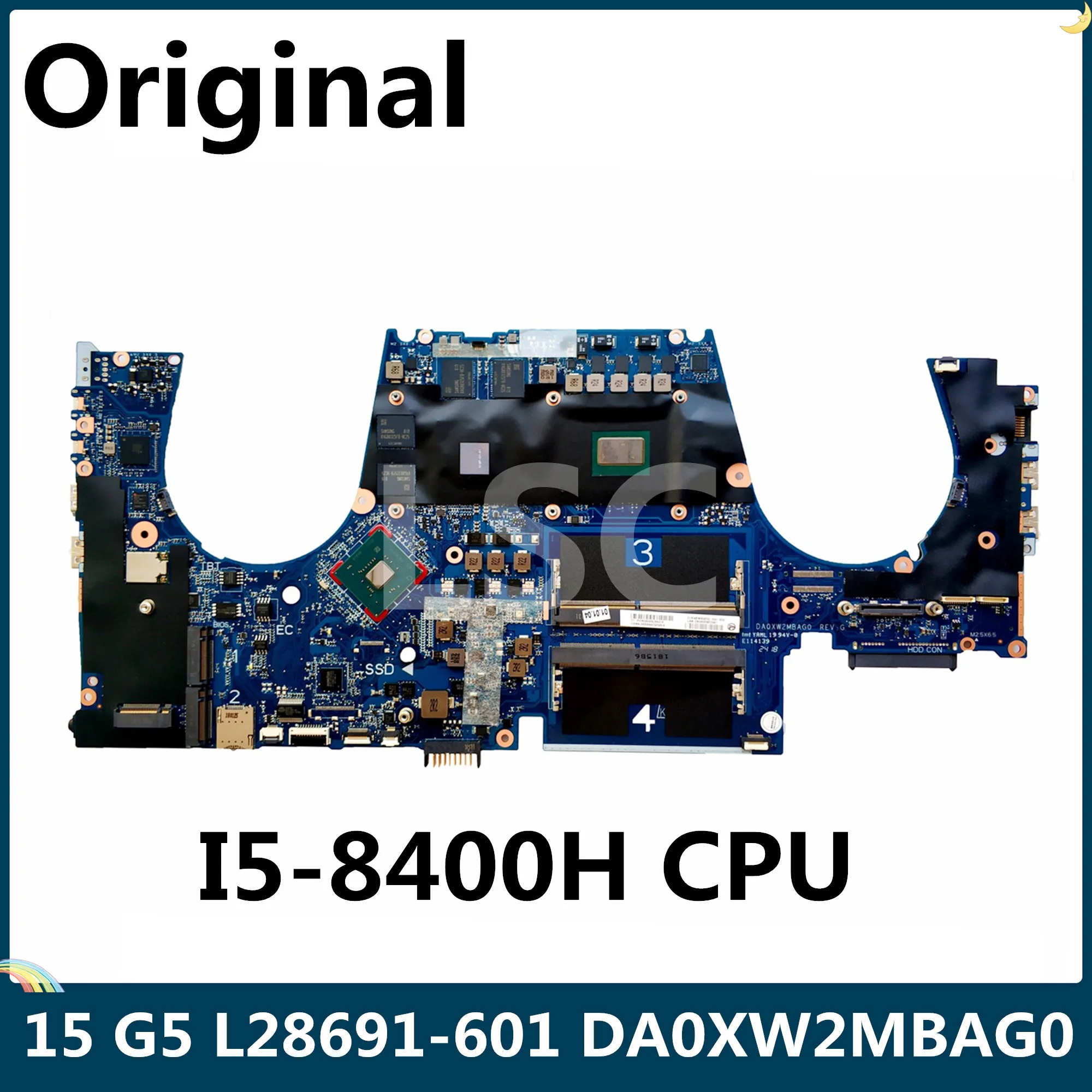 Для HP Zbook 15 G5 Материнская плата ноутбука С процессором I5-8400H L28691-601 L28691-001 DA0XW2MBAG0 N18P-Q1-A1 P1000 4 ГБ DDR4 Изображение 0