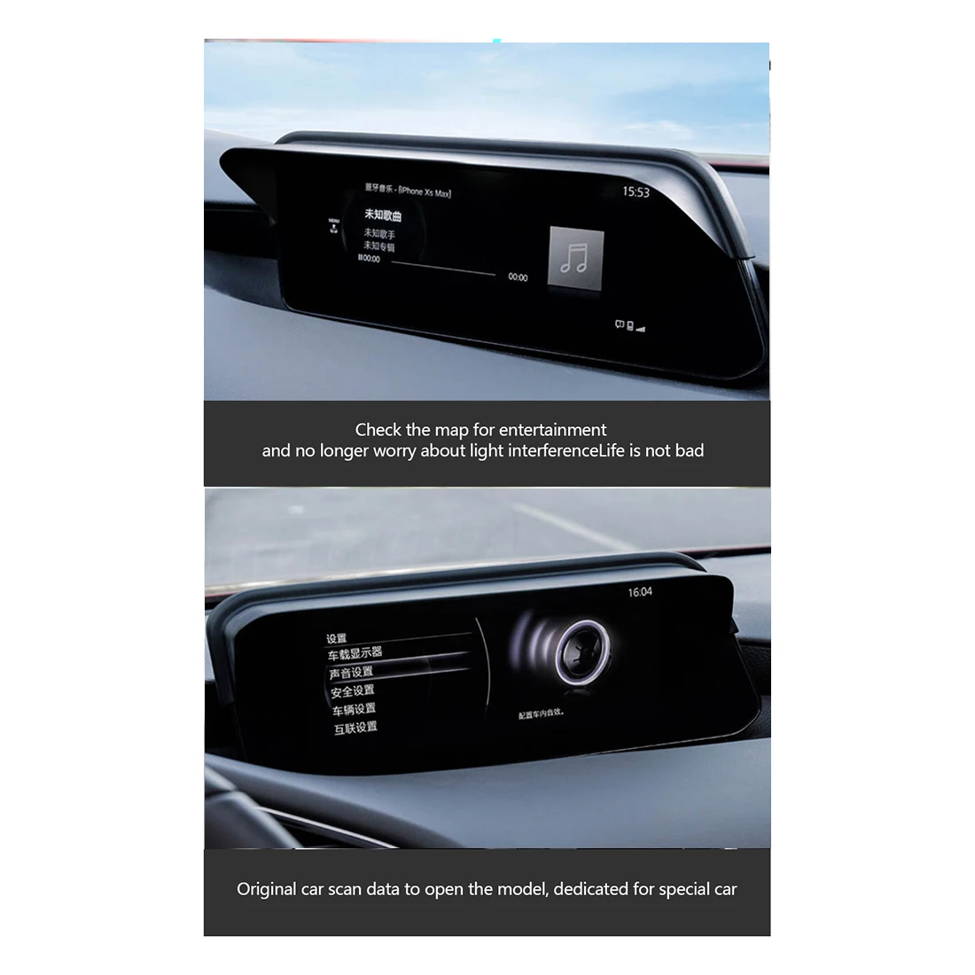Навигационный экран центральной консоли автомобиля, Солнцезащитный Козырек, Аксессуары для CX30 -30 2019 2020 2021 Изображение 4