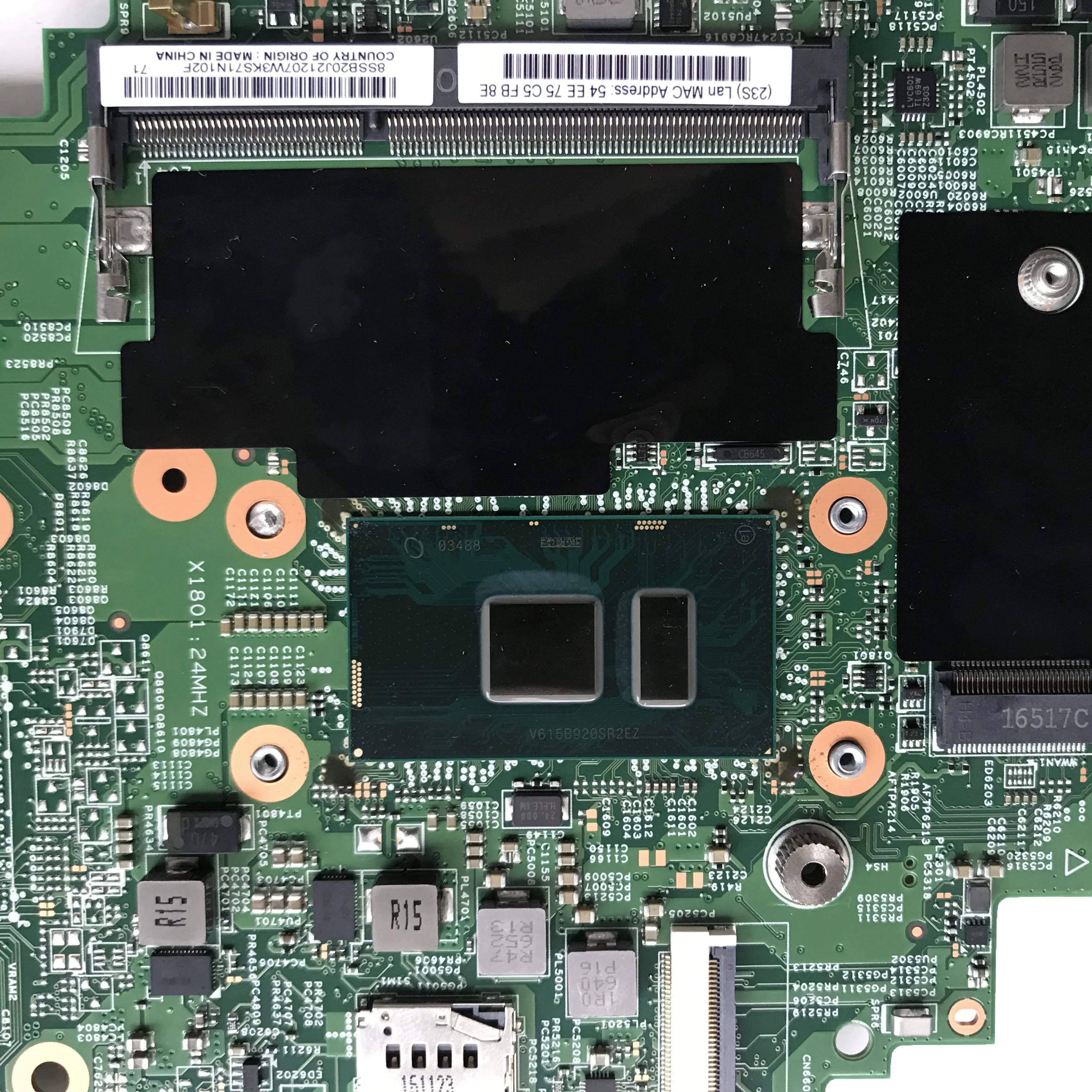 Восстановленная Материнская плата FRU 01HY665 00UP145 01EN107 Для ноутбука Lenovo Yoga 460 с SR2EZ i7-6500U 448.05106.0031 DDR3L Изображение 3