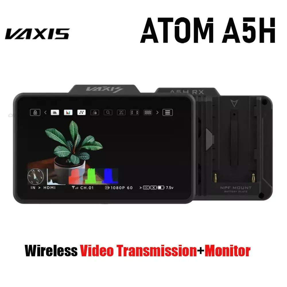 Беспроводной Монитор Vaxis Atom A5H с Диагональю 5,5 Дюйма, Встроенный Беспроводной Видеотранслятор TX RX Montior Для Легкой Съемочной Установки Изображение 0